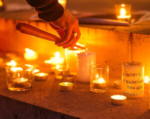 Rassemblement et Ceremonie d'hommage a Samuel Paty a la mairie de Versailles